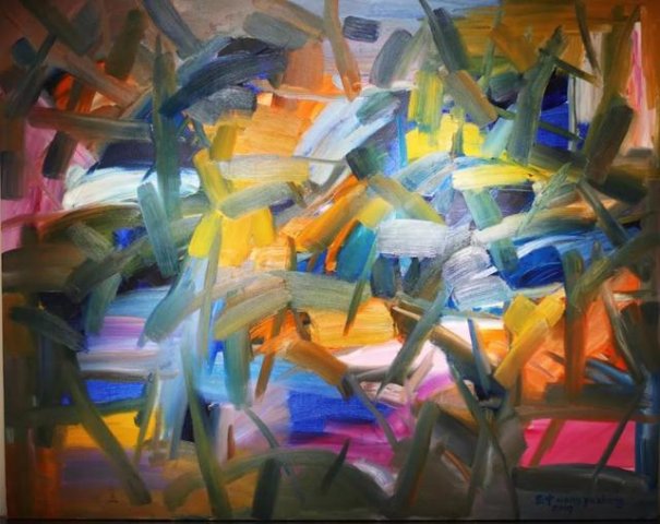 王亚中非具象作品展在山西太原椿山艺术空间开展