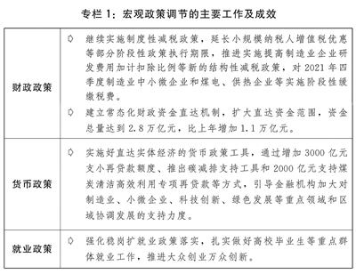 关于2021年国民经济和社会发展计划执行情况与2022年国民经济和社会发展计划草案的报告(图1)